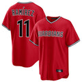 Jamed C.Guardians #11 Jose Ramirez Player Red Home Game Stitched Jerseys