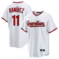 Jamed C.Guardians #11 Jose Ramirez Player White Game Home Stitched Jerseys