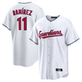 Jamed C.Guardians #11 Jose Ramirez Player White Home Game Stitched Jerseys