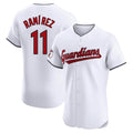 Jamed C.Guardians #11 Jose Ramirez Player White Limited Elite Home Stitched Jerseys