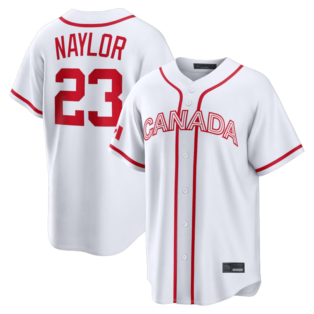 Jamed C.Guardians #23 Bo Naylor Player White World Classic Home Game Stitched Jerseys