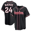 Jamed C.Guardians #24 Triston McKenzie Player Black Fashion Out Home Game Stitched Jerseys