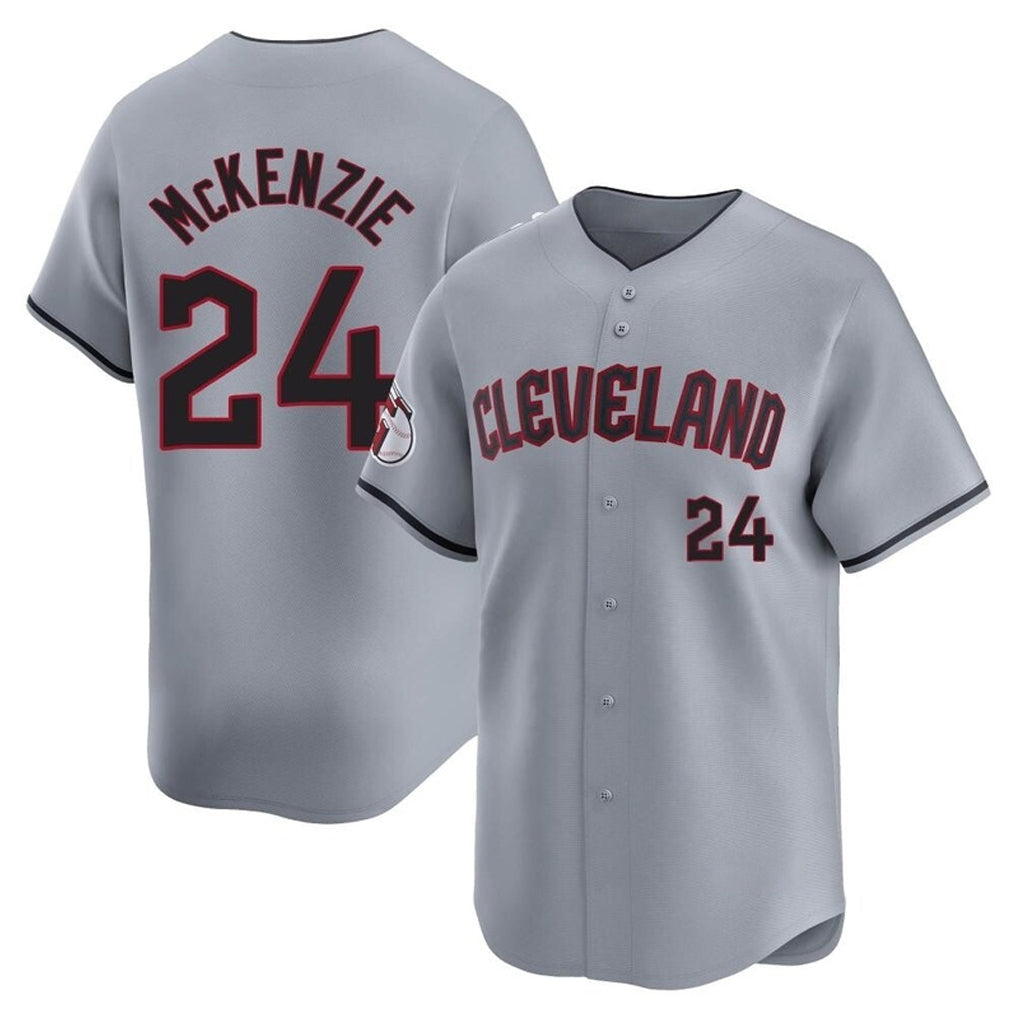 Jamed C.Guardians #24 Triston McKenzie Player Gray Road Limited Home Stitched Jerseys