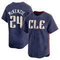 Jamed C.Guardians #24 Triston McKenzie Player Navy City Connect Limited Home Stitched Jerseys