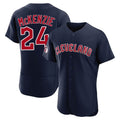 Jamed C.Guardians #24 Triston McKenzie Player Navy Limited Elite Home Stitched Jerseys