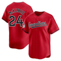 Jamed C.Guardians #24 Triston McKenzie Player Red Limited Home Stitched Jerseys