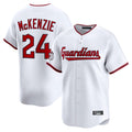 Jamed C.Guardians #24 Triston McKenzie Player White Limited Home Game Stitched Jerseys
