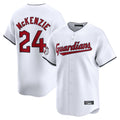 Jamed C.Guardians #24 Triston McKenzie Player White Limited Home Stitched Jerseys