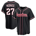 Jamed C.Guardians #27 Austin Hedges Player Black Fashion Out Home Game Stitched Jerseys
