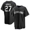 Jamed C.Guardians #27 Austin Hedges Player Black Home Game Stitched Jerseys