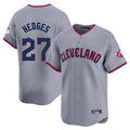 Jamed C.Guardians #27 Austin Hedges Player Gray Road Limited Home Game Stitched Jerseys