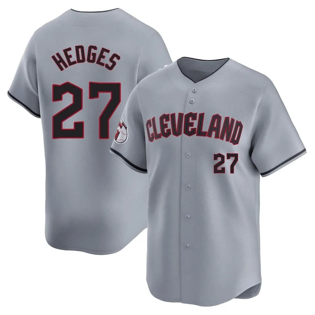 Jamed C.Guardians #27 Austin Hedges Player Gray Road Limited Home Stitched Jerseys