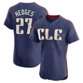 Jamed C.Guardians #27 Austin Hedges Player Navy City Connect Limited Elite Home Stitched Jerseys