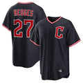 Jamed C.Guardians #27 Austin Hedges Player Navy Game Home Stitched Jerseys