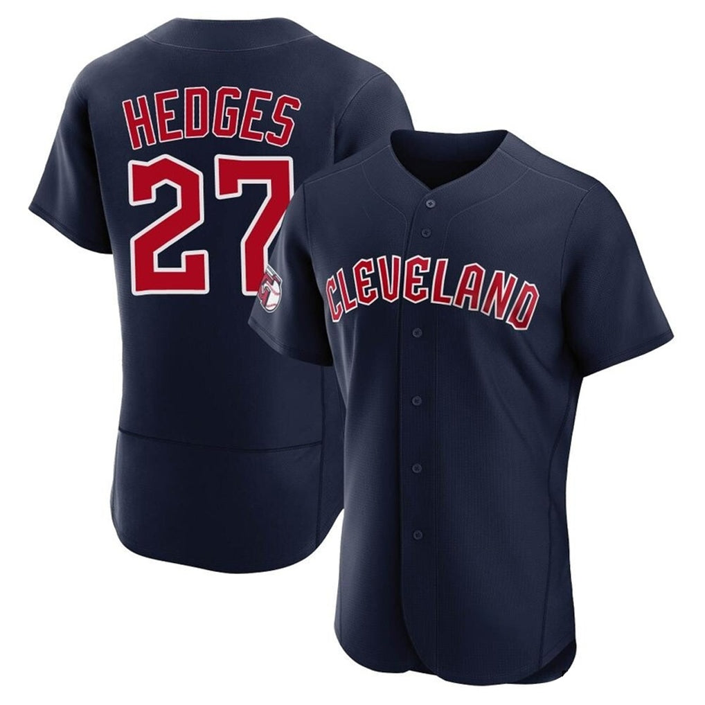 Jamed C.Guardians #27 Austin Hedges Player Navy Limited Elite Home Stitched Jerseys
