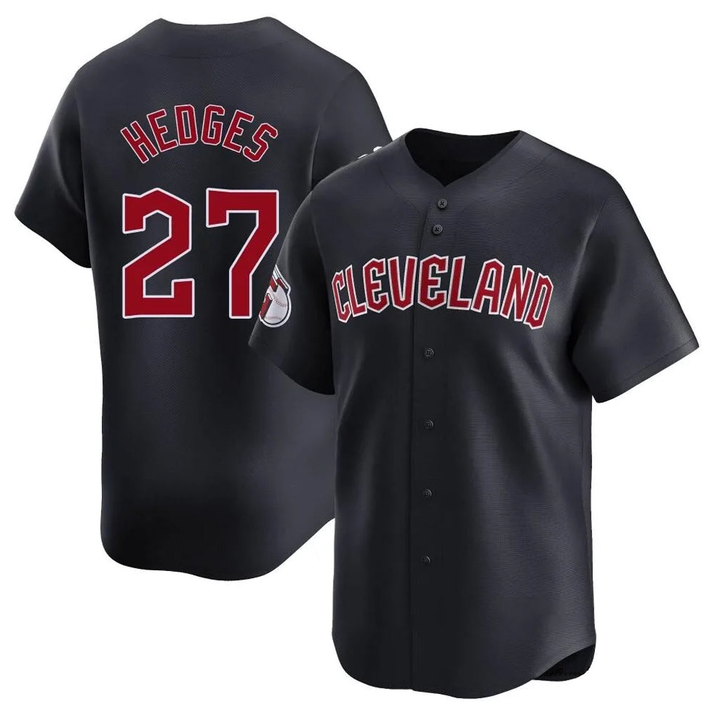 Jamed C.Guardians #27 Austin Hedges Player Navy Limited Home Game Stitched Jerseys
