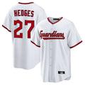 Jamed C.Guardians #27 Austin Hedges Player White Game Home Stitched Jerseys