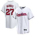 Jamed C.Guardians #27 Austin Hedges Player White Home Game Stitched Jerseys