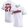 Jamed C.Guardians #27 Austin Hedges Player White Limited Elite Home Stitched Jerseys