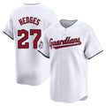 Jamed C.Guardians #27 Austin Hedges Player White Limited Home Stitched Jerseys