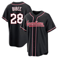 Jamed C.Guardians #28 Tanner Bibee Player Black Fashion Out Home Game Stitched Jerseys