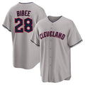 Jamed C.Guardians #28 Tanner Bibee Player Gray Game Home Stitched Jerseys