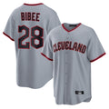 Jamed C.Guardians #28 Tanner Bibee Player Gray Home Game Stitched Jerseys