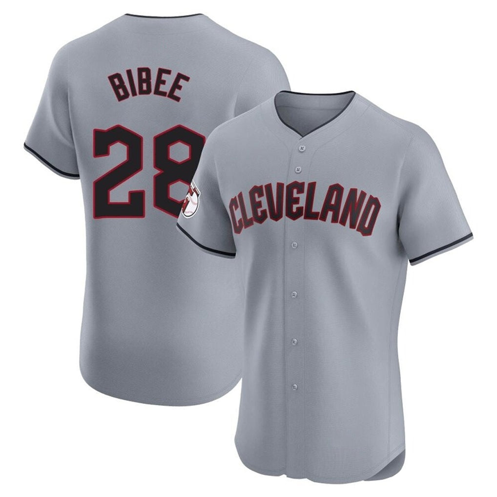 Jamed C.Guardians #28 Tanner Bibee Player Gray Road Limited Elite Home Stitched Jerseys