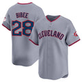 Jamed C.Guardians #28 Tanner Bibee Player Gray Road Limited Home Game Stitched Jerseys