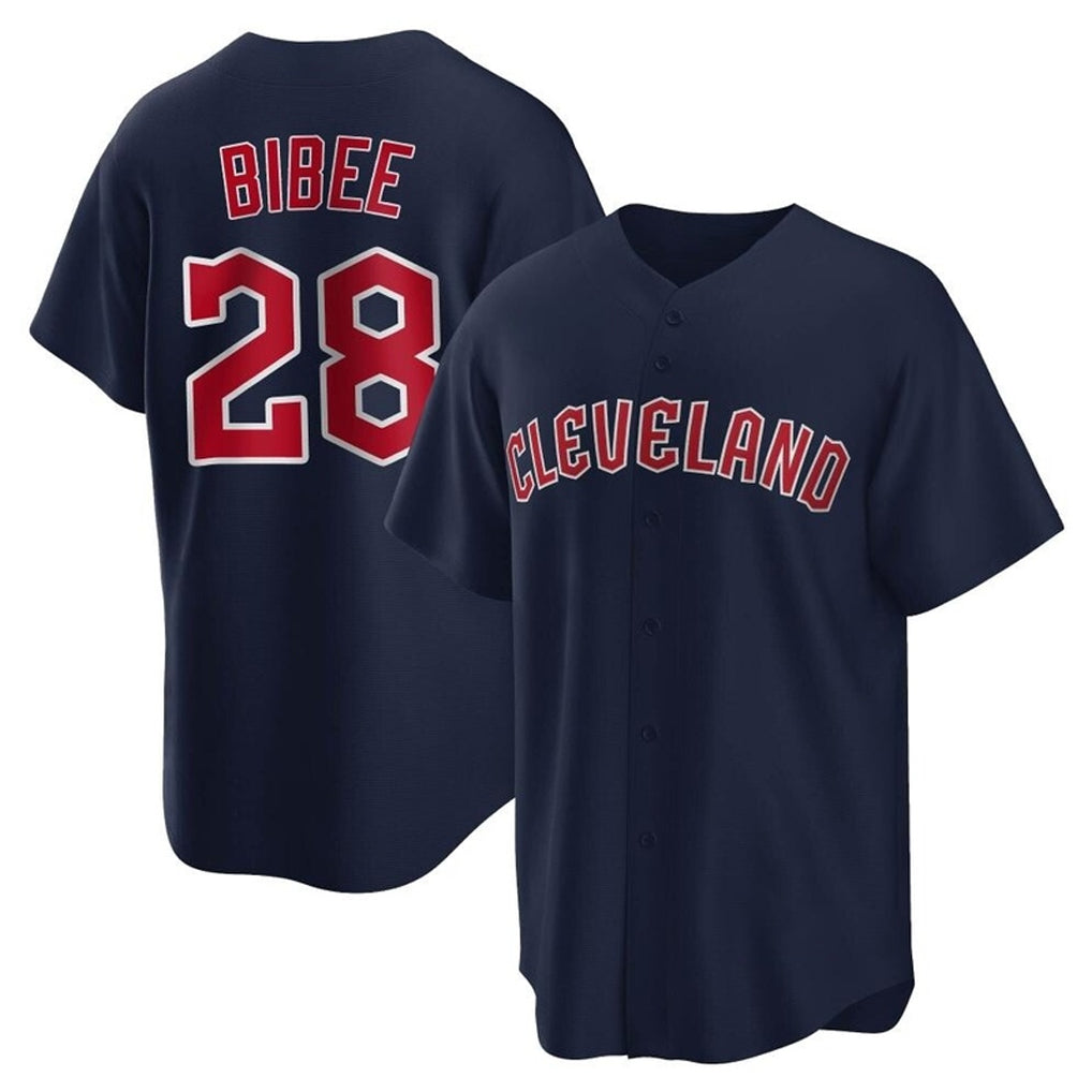 Jamed C.Guardians #28 Tanner Bibee Player Navy Game Home Stitched Jerseys