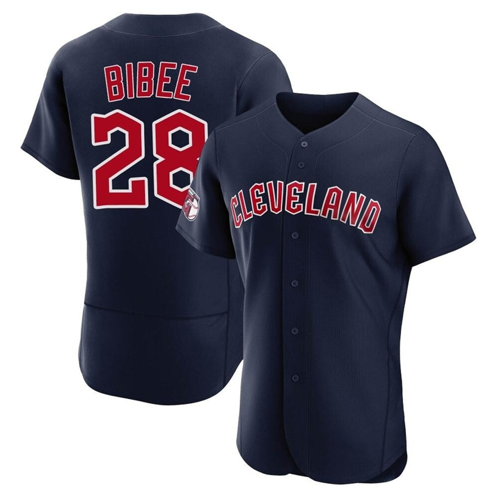 Jamed C.Guardians #28 Tanner Bibee Player Navy Limited Elite Home Stitched Jerseys