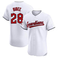 Jamed C.Guardians #28 Tanner Bibee Player White Limited Elite Home Stitched Jerseys