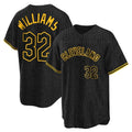 Jamed C.Guardians #32 Gavin Williams Player Black Snake Skin City Home Game Stitched Jerseys