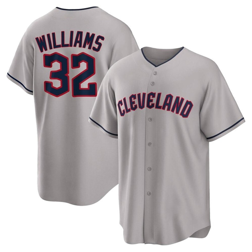 Jamed C.Guardians #32 Gavin Williams Player Gray Game Home Stitched Jerseys