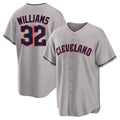 Jamed C.Guardians #32 Gavin Williams Player Gray Game Home Stitched Jerseys