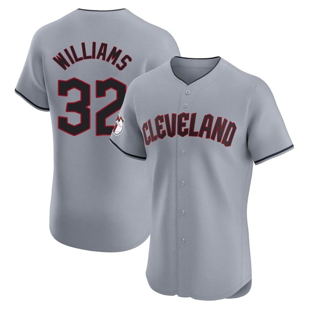 Jamed C.Guardians #32 Gavin Williams Player Gray Road Limited Elite Home Stitched Jerseys