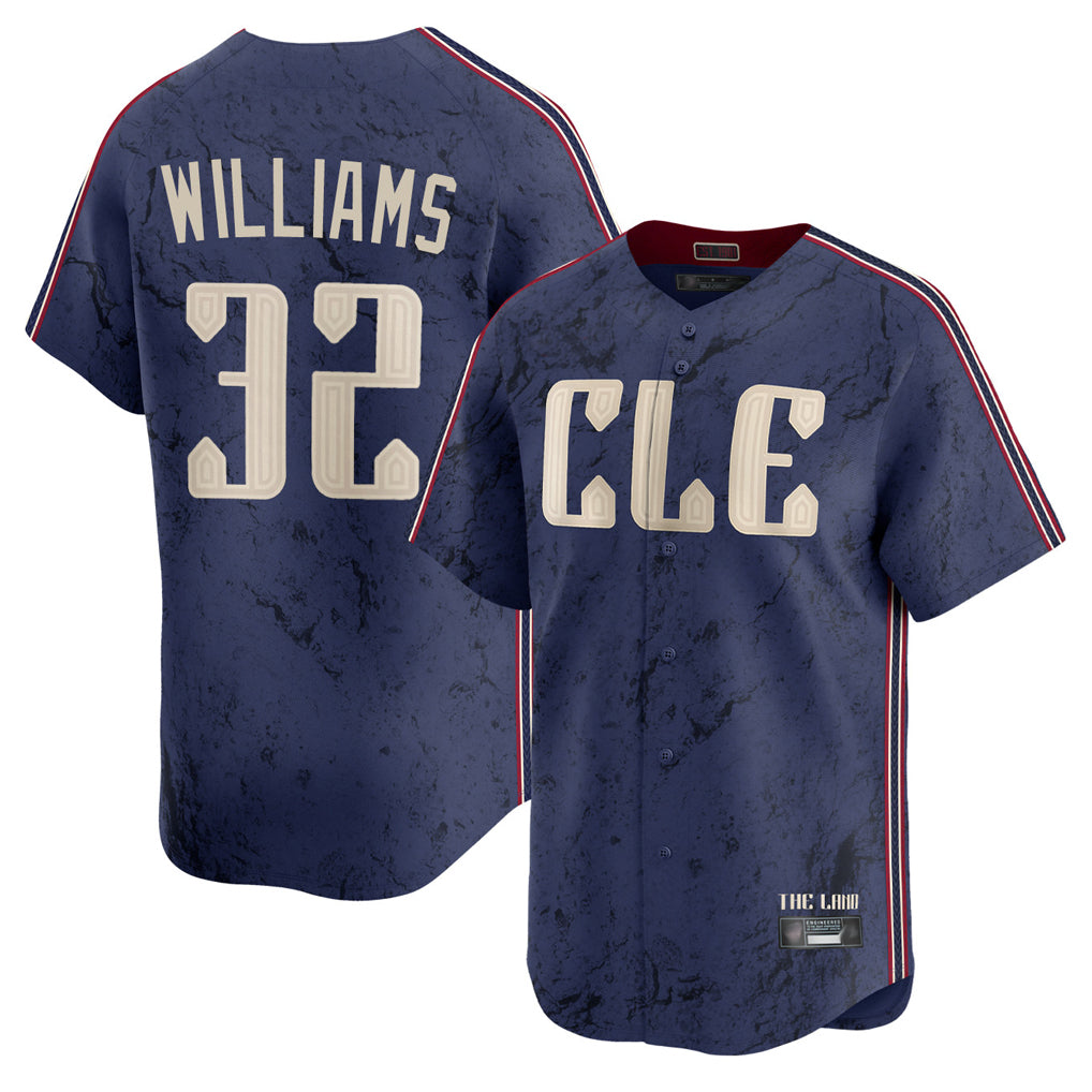 Jamed C.Guardians #32 Gavin Williams Player Navy City Connect Limited Home Stitched Jerseys