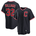 Jamed C.Guardians #32 Gavin Williams Player Navy Home Game Stitched Jerseys