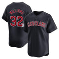 Jamed C.Guardians #32 Gavin Williams Player Navy Limited Home Game Stitched Jerseys
