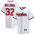 Jamed C.Guardians #32 Gavin Williams Player White Game Home Stitched Jerseys