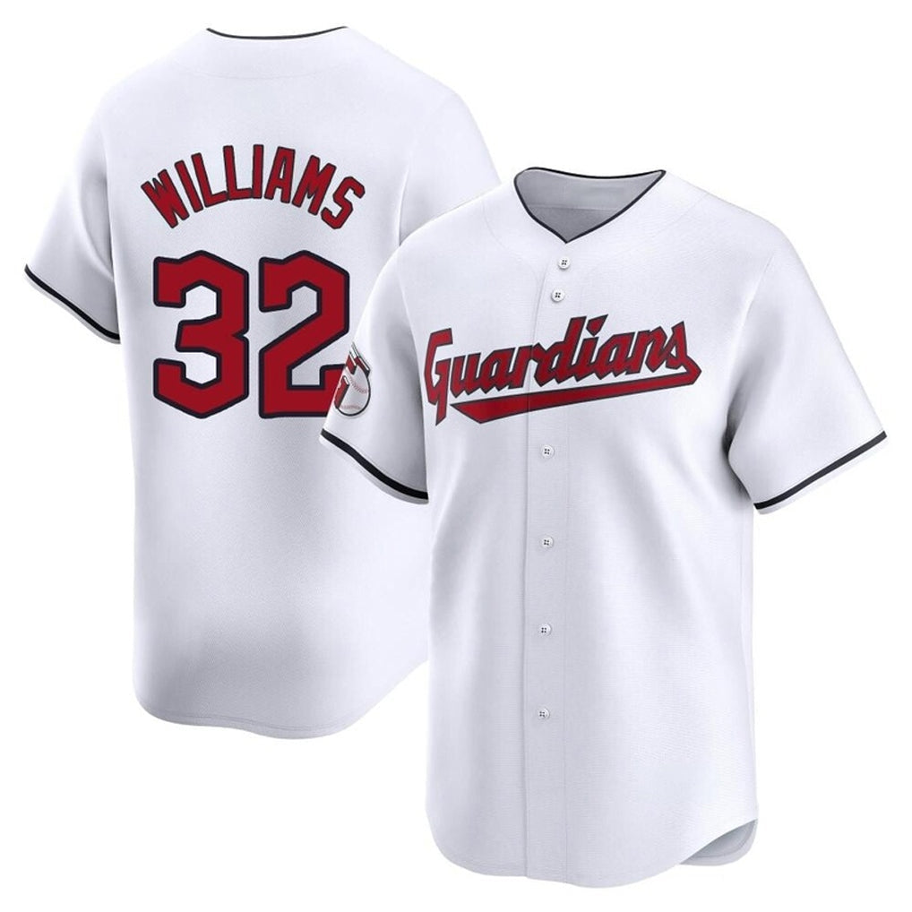 Jamed C.Guardians #32 Gavin Williams Player White Limited Home Stitched Jerseys