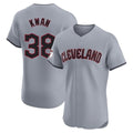 Jamed C.Guardians #38 Steven Kwan Player Gray Road Limited Elite Home Stitched Jerseys