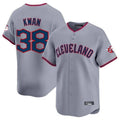 Jamed C.Guardians #38 Steven Kwan Player Gray Road Limited Home Game Stitched Jerseys
