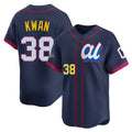 Jamed C.Guardians #38 Steven Kwan Player Navy American League All-Star Edition Limited Home Stitched Jerseys