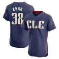 Jamed C.Guardians #38 Steven Kwan Player Navy City Connect Limited Elite Home Stitched Jerseys
