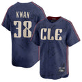 Jamed C.Guardians #38 Steven Kwan Player Navy City Connect Limited Home Stitched Jerseys