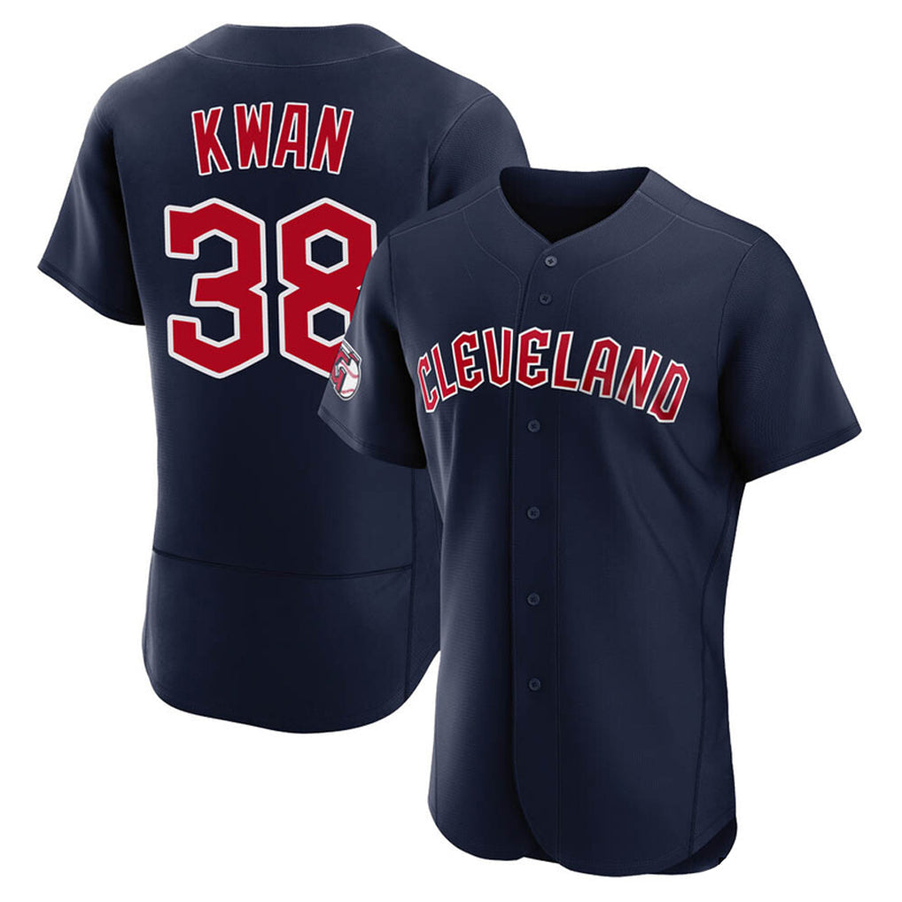 Jamed C.Guardians #38 Steven Kwan Player Navy Limited Elite Home Stitched Jerseys