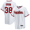 Jamed C.Guardians #38 Steven Kwan Player White Game Home Stitched Jerseys