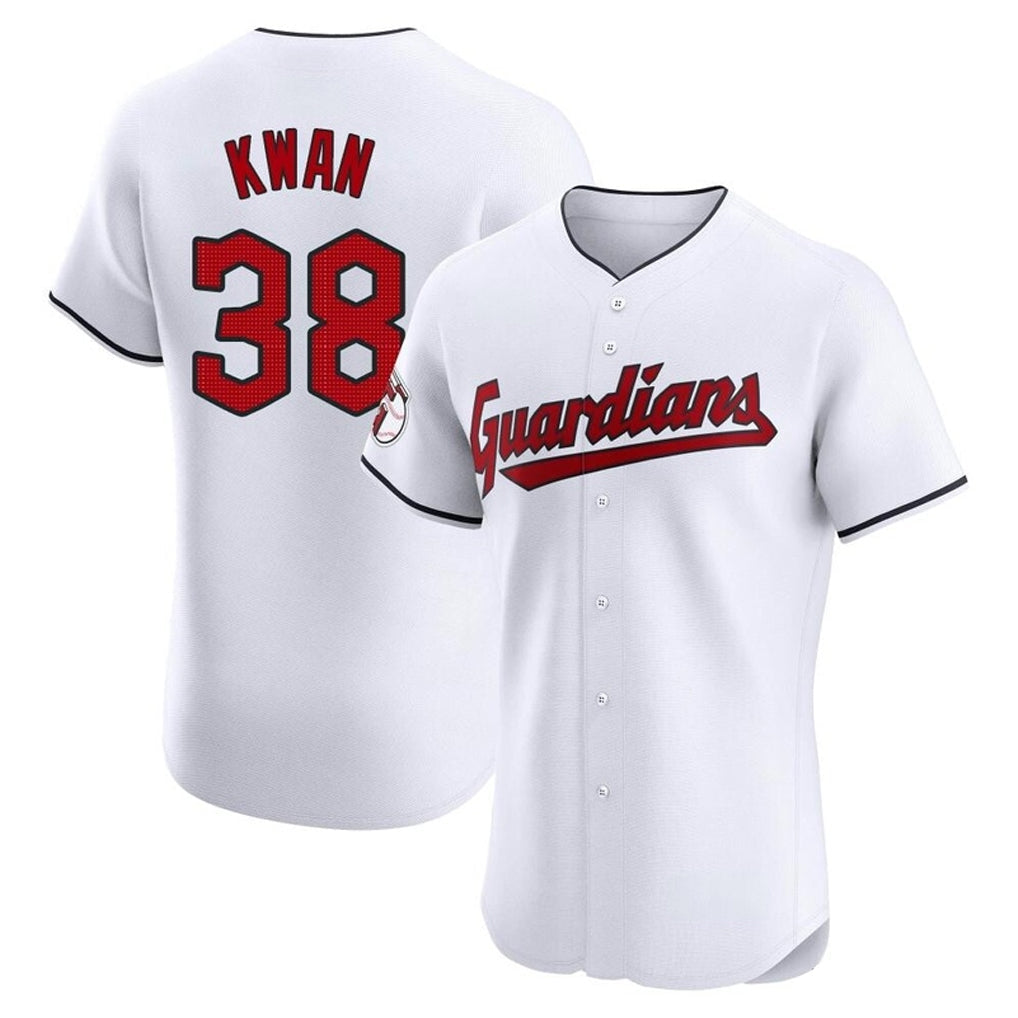 Jamed C.Guardians #38 Steven Kwan Player White Limited Elite Home Stitched Jerseys