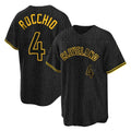 Jamed C.Guardians #4 Brayan Rocchio Player Black Snake Skin City Home Game Stitched Jerseys